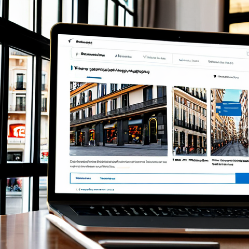 Semantic Search in E-commerce**
"A user-friendly e-commerce website interface, search bar highlighted, displaying relevant product results after a semantic search, emphasizing user intent. Madrid street scene visible through a window in the background. Appropriate content, safe for work, professional product display, perfect anatomy (if showing people using the site on a device), correct proportions, high quality."
**