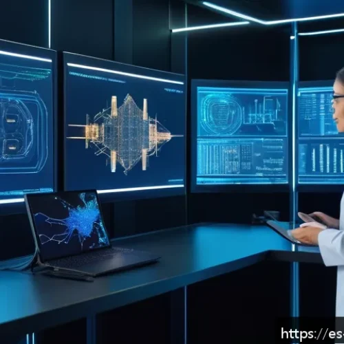 Home 17 Transformer 기반 언어 모델의 발전 - A futuristic, high-tech laboratory scene showcasing the evolution of natural language processing mod...